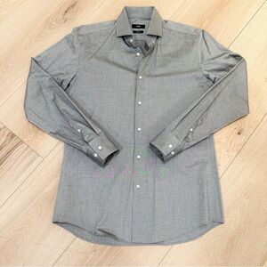 NWOT BOSS Men's Gray Dress Shirt 39/15.5 Slim Fit​